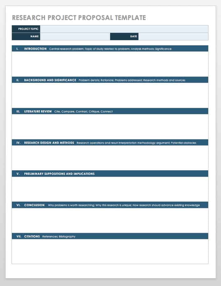 Research Project Proposal Template